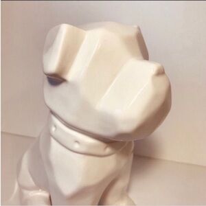 English bulldog puppy ceramic statue